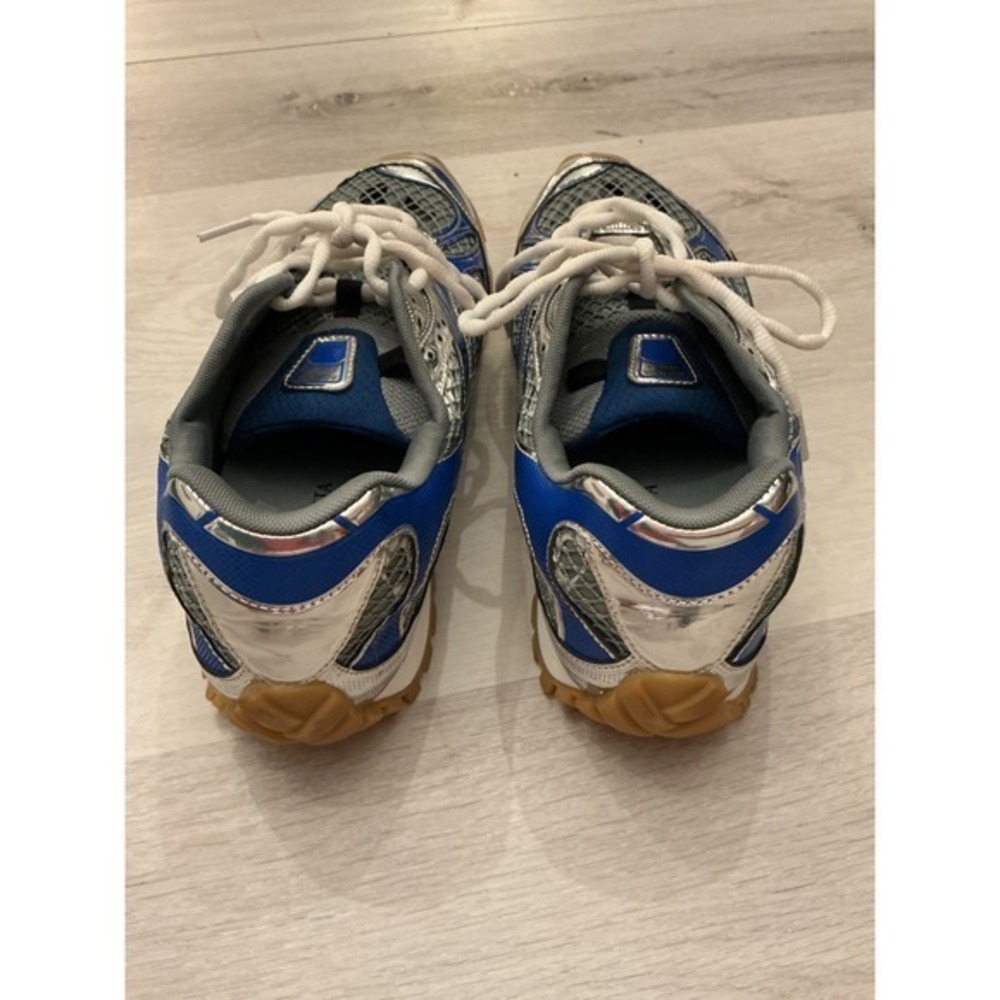 Bottega Veneta Men's Orbit Low-Top Sneakers Blue Venezia Silver US‎ Size 12 GUC - Picture 6 of 10